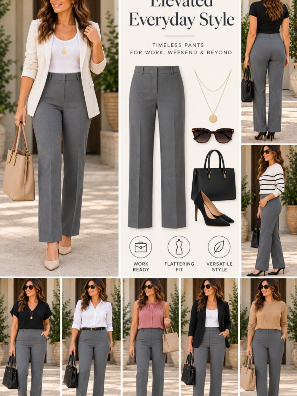 Lane Bryant Gray Dress Pants – Size 14 Long (14L)